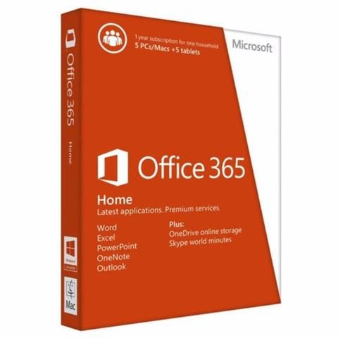 MICROSOFT OFFICE 365 HOME PREMIUM 1 YR - (5 PC OR MAC